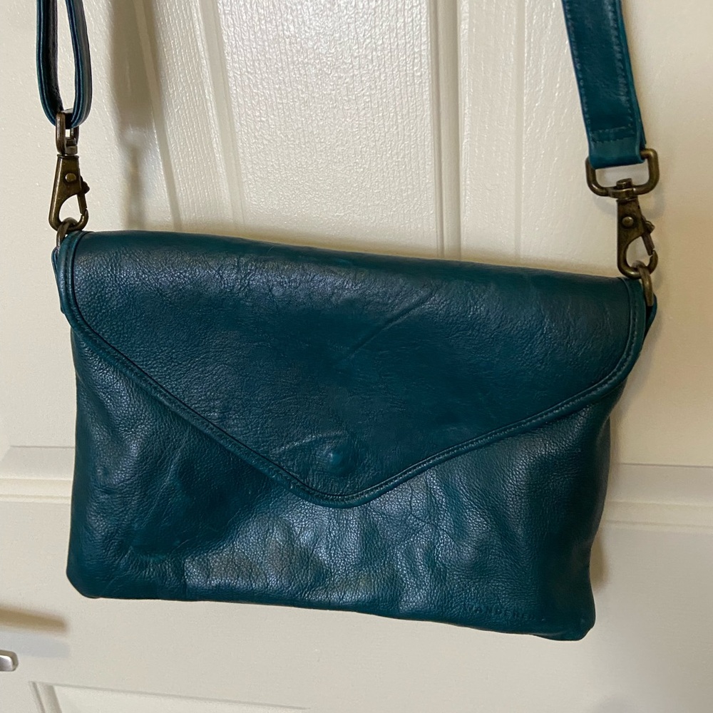Wanderers Travel Co. Teal Leather Crossbody Bag